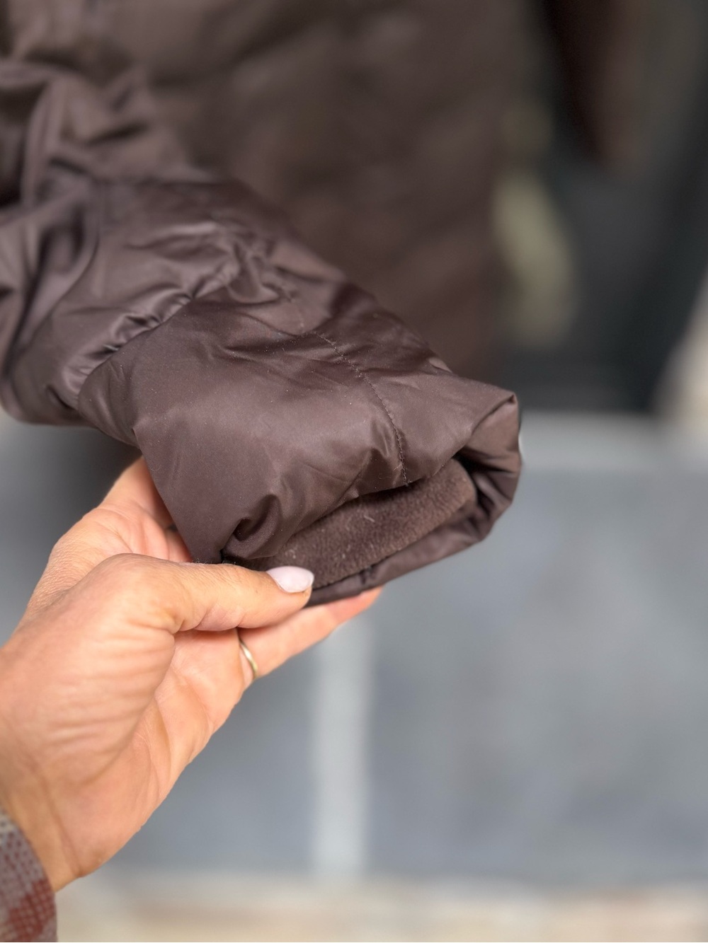 Eddie Bauer women’s full length down puffer coat sz small deep chocolate brown - Picture 8 of 11